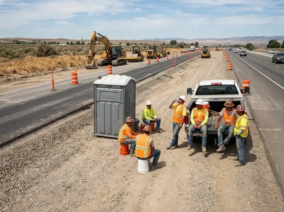 highway-road-construction-crew-007 — frequently asked questions, Porta Potty and Restroom Rentals in Orange Cove, CA